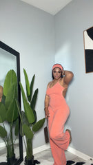 The Doll Set Jumpsuit w/headcap (lt orange)