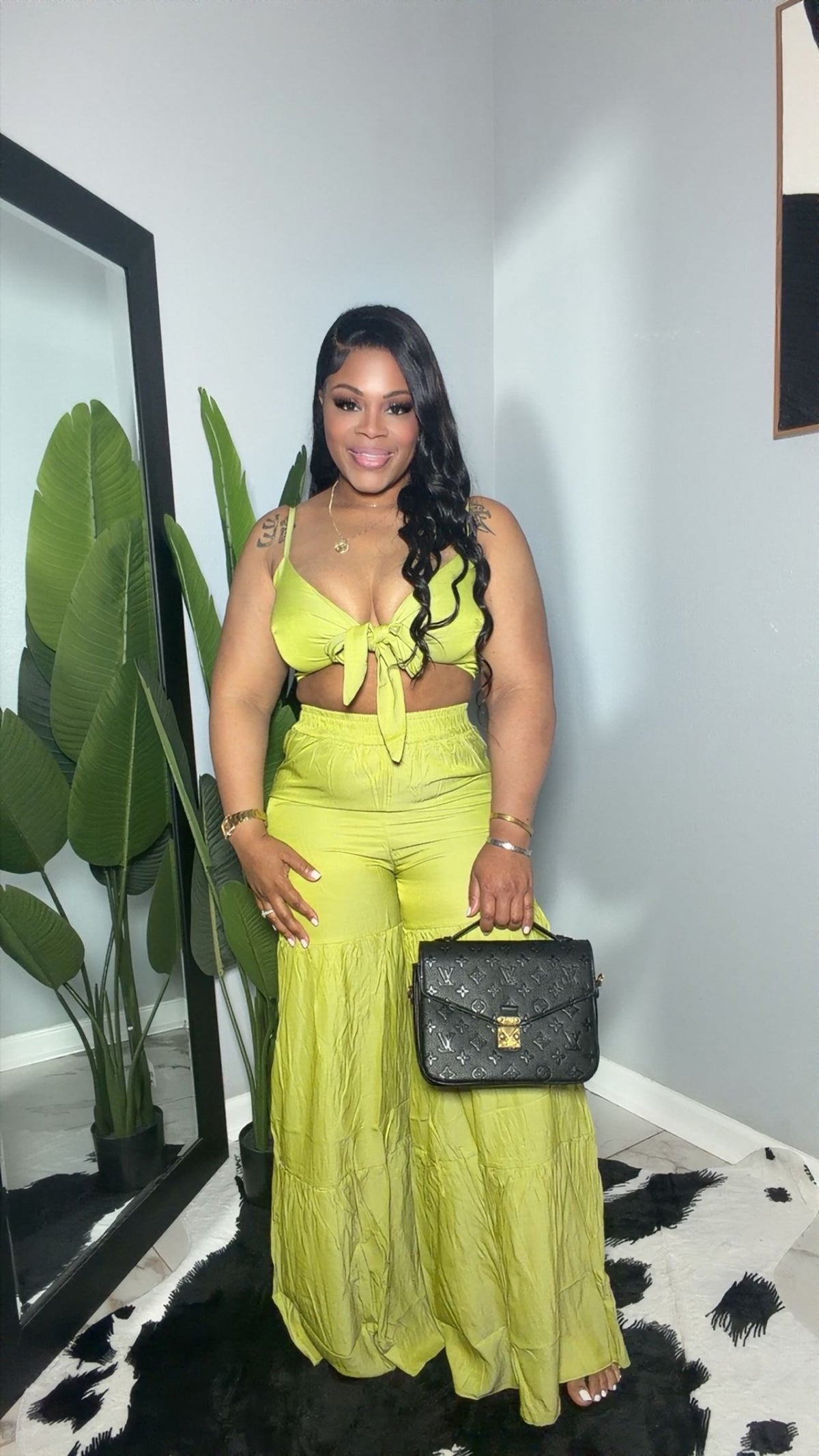 Soft Girl Pant set (Olive)